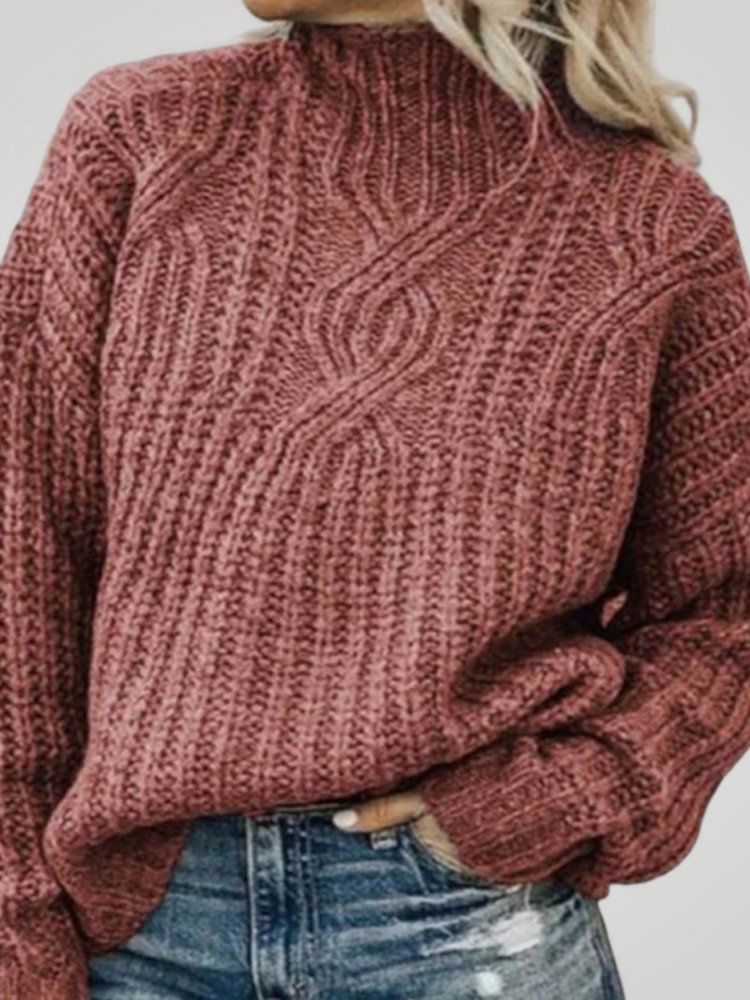 Pull en Tricot Élégant au Col Haut 5 - Mode Lumière