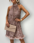 Robe Élégante Femme à Paillettes Glamour 6
