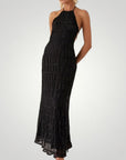 Robe Longue Femme Élégante à Col Halter