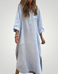 Robe Longue Femme Élégante à Manches Confortables