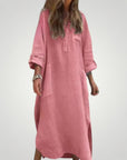 Robe Longue Femme Élégante à Manches Confortables