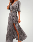 Robe Maxi Bohème Femme Élégante avec Fente