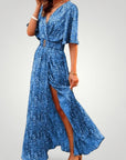 Robe Maxi Bohème Femme Élégante avec Fente
