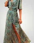 Robe Maxi Bohème Femme Élégante avec Fente