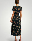 Robe Maxi Fleurie Femme Élégante à Col V