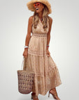 Robe Maxi Moulante Femme d’Été Sans Manches