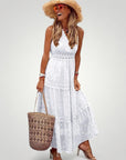 Robe Maxi Moulante Femme d’Été Sans Manches