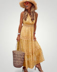 Robe Maxi Moulante Femme d’Été Sans Manches