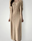 Robe Maxi Tricotée Femme Élégante et Confortable