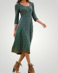 Robe Midi Femme A-Ligne Élégante et Aérée