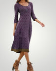 Robe Midi Femme A-Ligne Élégante et Aérée