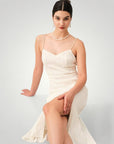 Robe Midi Femme Élégante avec Détails en Perles