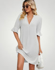 Robe Mini Femme d’Été à Col V Flatteur
