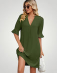 Robe Mini Femme d’Été à Col V Flatteur