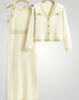 Robe Tricotée Femme Élégante avec Cardigan Confortable 4 - Mode Lumière