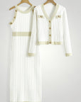 Robe Tricotée Femme Élégante avec Cardigan Confortable 5 - Mode Lumière