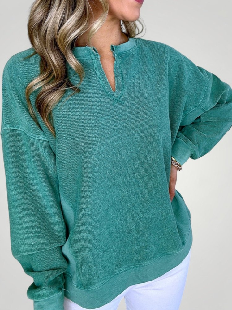 Sweat-shirt Chic Décontracté à Décolleté Élégant 1 - Mode Lumière