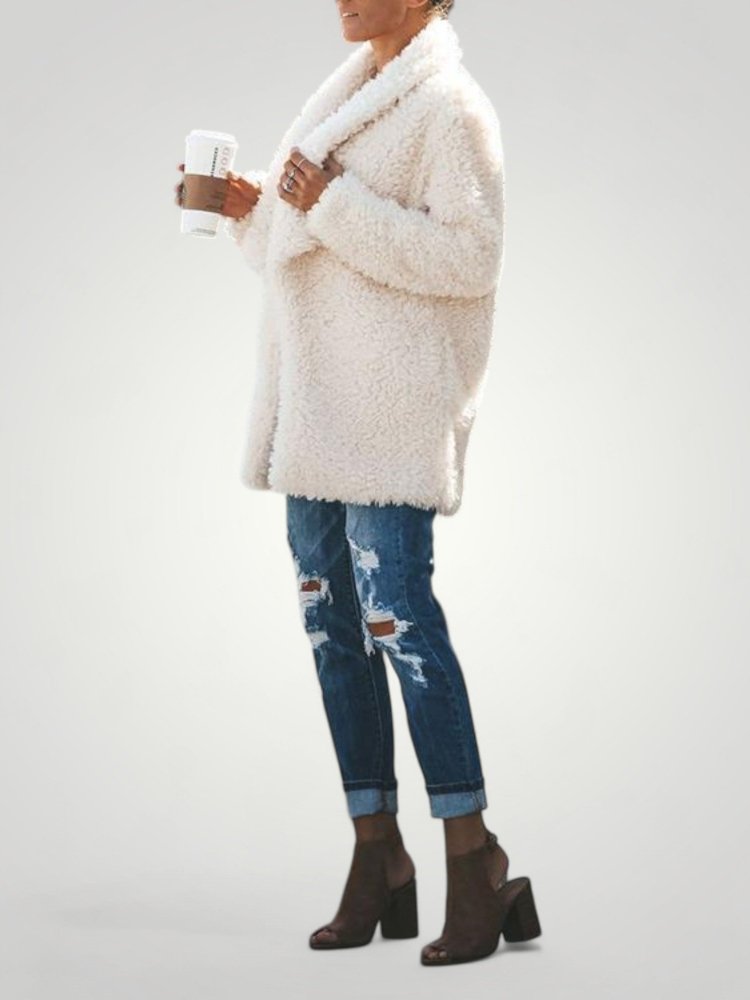 Veste Femme Longue Chic avec Poches Pratiques 2 - Mode Lumière