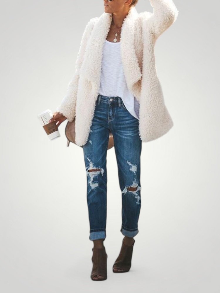 Veste Femme Longue Chic avec Poches Pratiques 6 - Mode Lumière