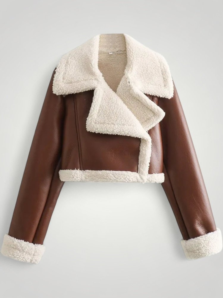 Veste en Similicuir Doublure Douce Élégante 3 - Mode Lumière