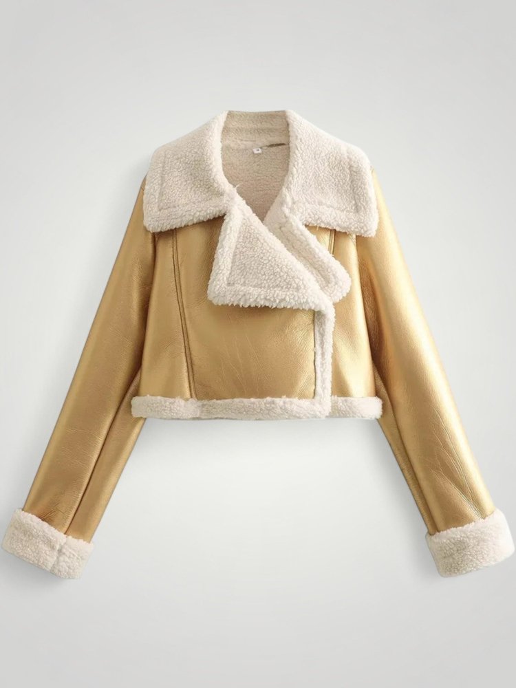 Veste en Similicuir Doublure Douce Élégante 4 - Mode Lumière