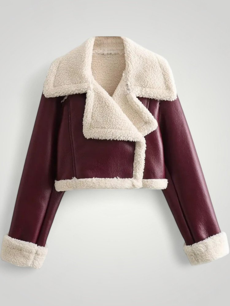 Veste en Similicuir Doublure Douce Élégante 5 - Mode Lumière