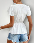 Blouse Blanche Femme Volante Élégante 1