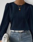 Blouse Femme Plissée Chic et Confortable 0