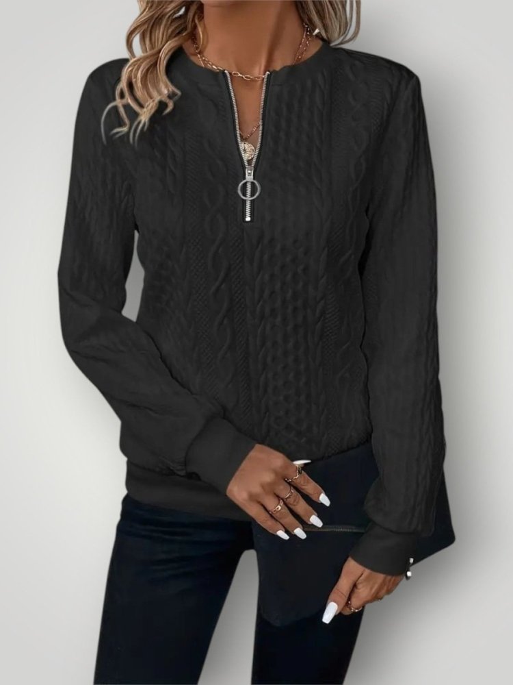 Cardigan Femme Chic à Fermeture Éclair 1