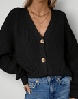 Cardigan V-Hals Élégant et Confortable 2