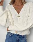 Cardigan V-Hals Élégant et Confortable 3