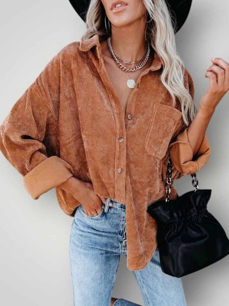 Chemise Vintage en Velours Élégante 9
