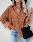 Chemise Vintage en Velours Élégante 9