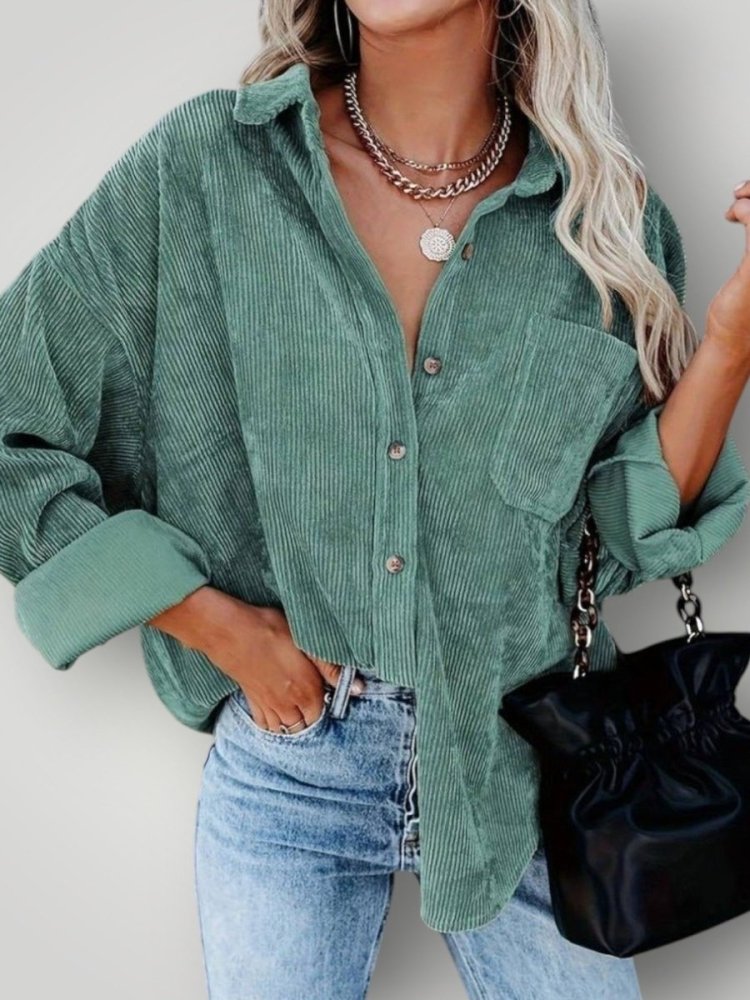 Chemise Vintage en Velours Élégante 5