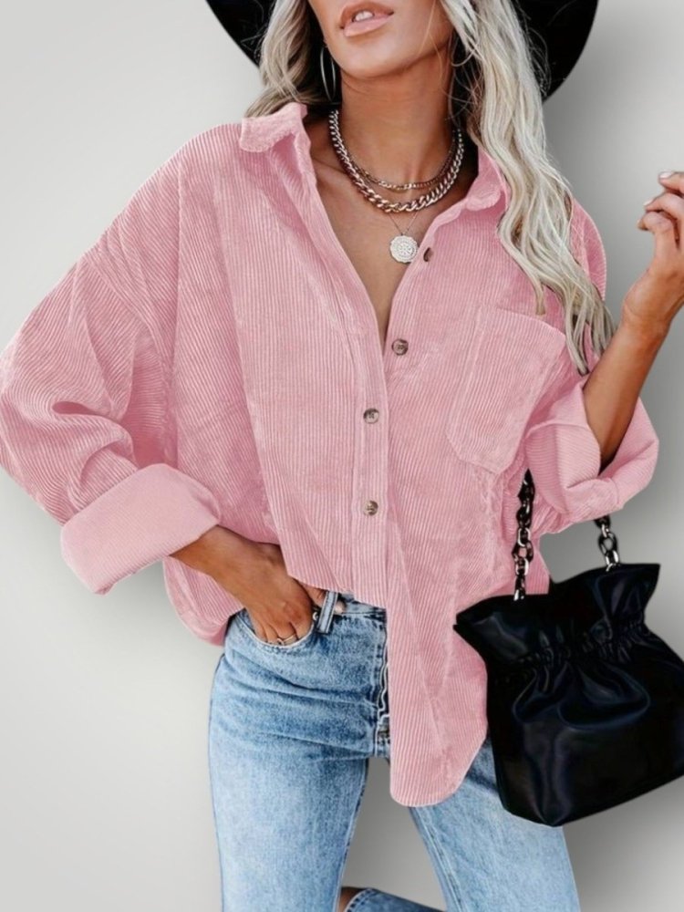Chemise Vintage en Velours Élégante 0