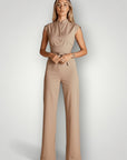 Combinaison Femme Chic Sans Manches Élégante 1