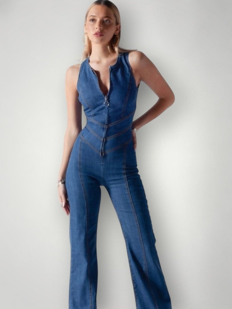 Combinaison Jean Femme Élégante et Confortable 0