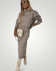 Ensemble Midi Chic avec Col Roulé Confortable 7 - Mode Lumière