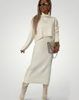 Ensemble Midi Chic avec Col Roulé Confortable 3 - Mode Lumière