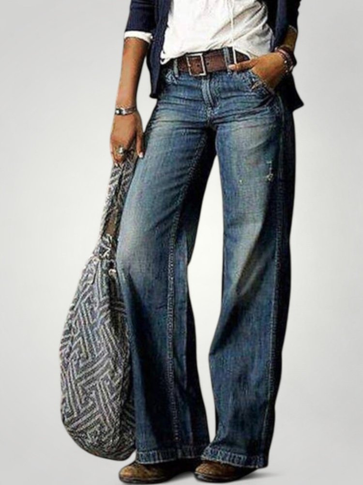 Jean Femme Taille Haute Élégant et Confortable 2 - Mode Lumière