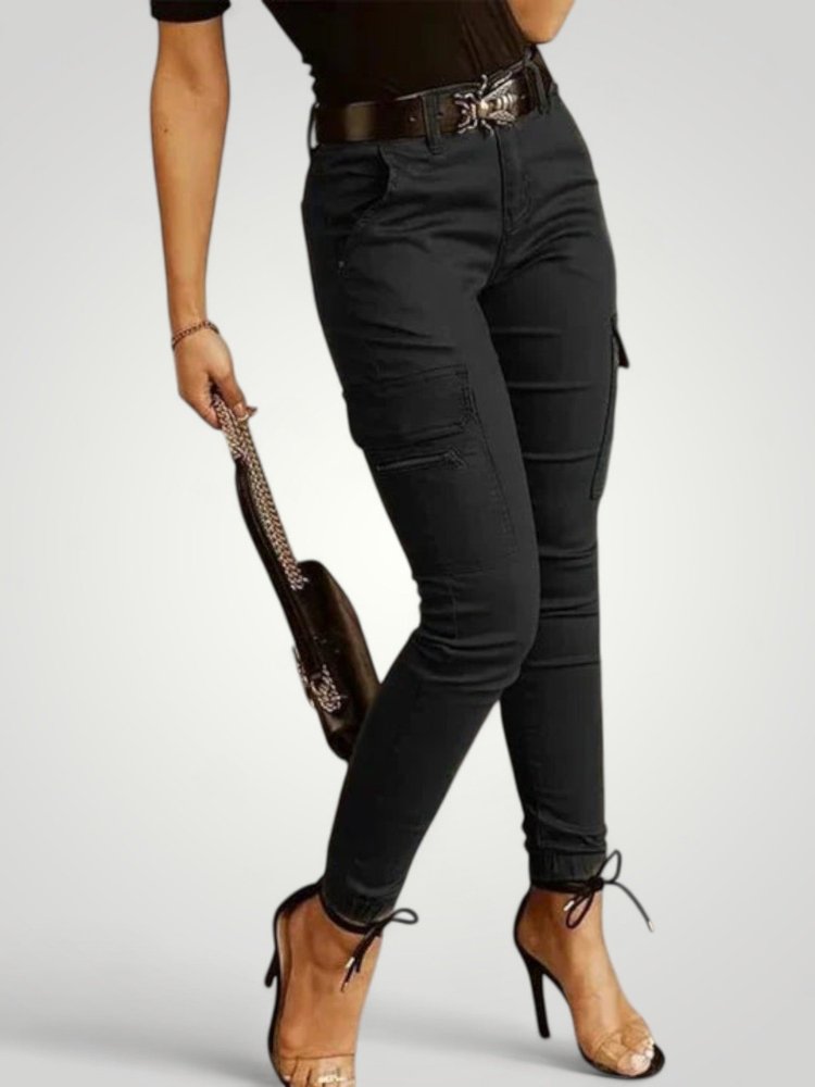 Jeans Cargo Femme Slim avec Poches Fonctionnelles 6 - Mode Lumière