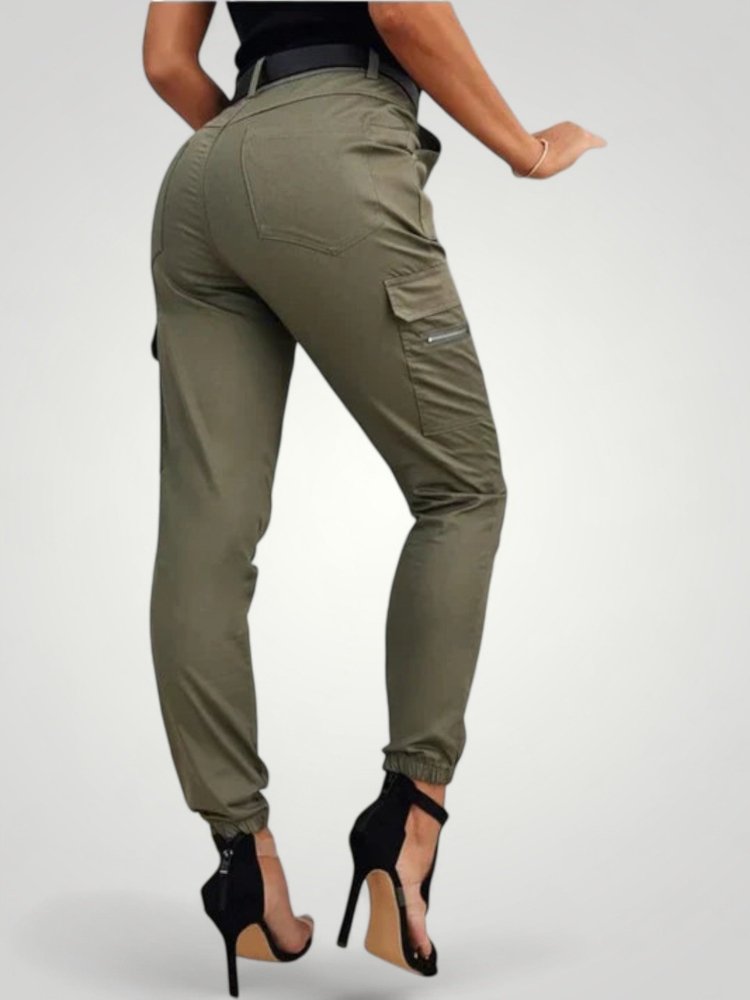 Jeans Cargo Femme Slim avec Poches Fonctionnelles 3 - Mode Lumière