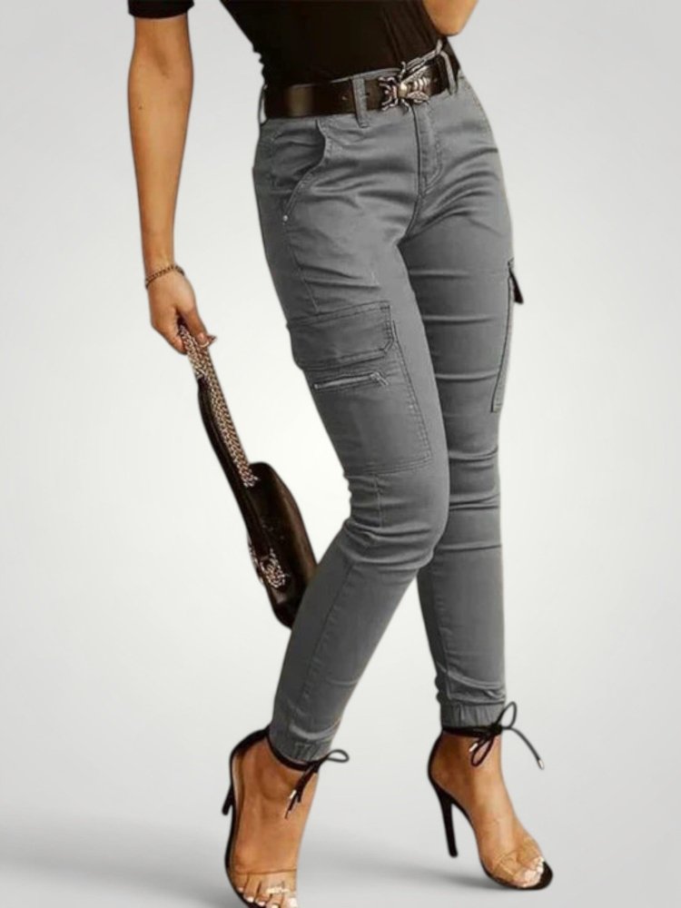 Jeans Cargo Femme Slim avec Poches Fonctionnelles 5 - Mode Lumière