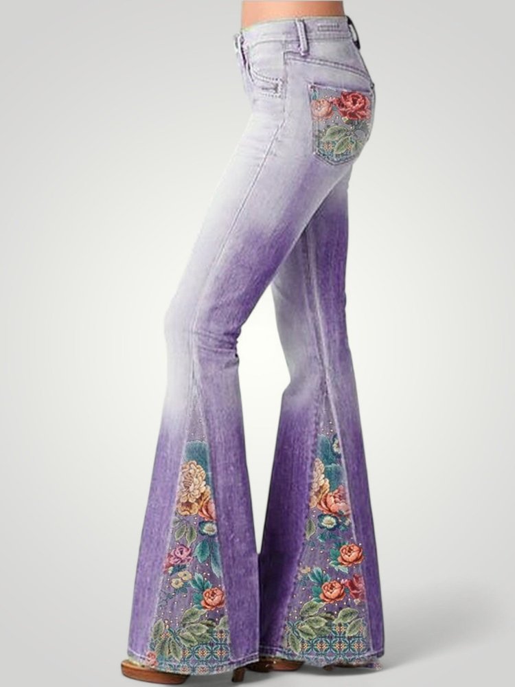 Jeans Femme Flare au Style Vintage Chic 3 - Mode Lumière