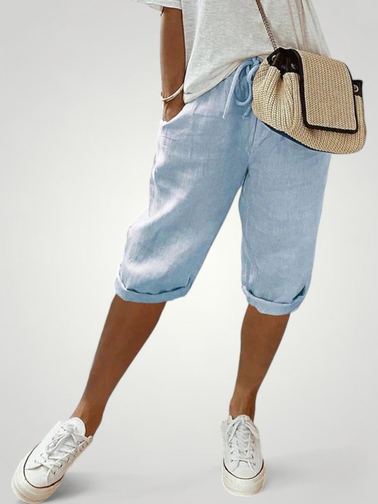 Pantalon Décontracté Chic en Coton et Lin 4 - Mode Lumière