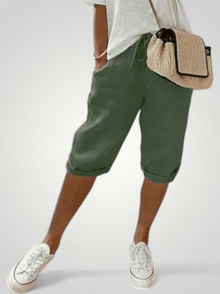Pantalon Décontracté Chic en Coton et Lin 1 - Mode Lumière