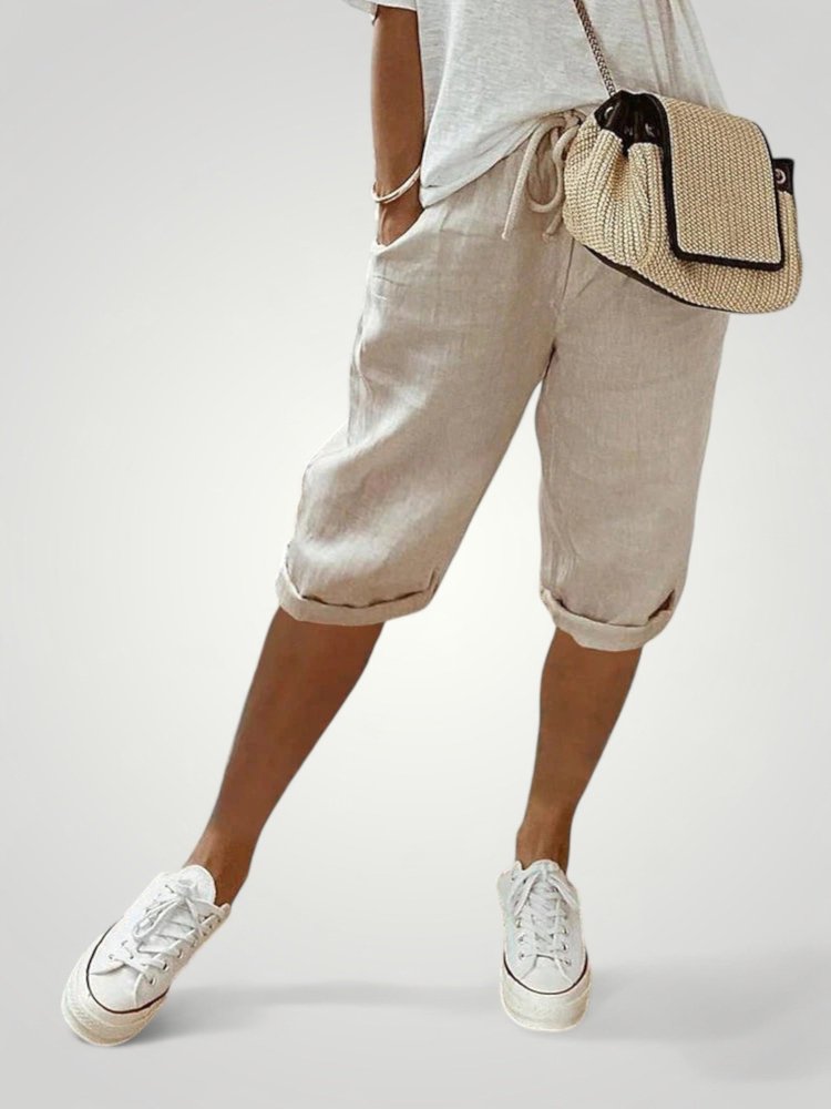 Pantalon Décontracté Chic en Coton et Lin 2 - Mode Lumière