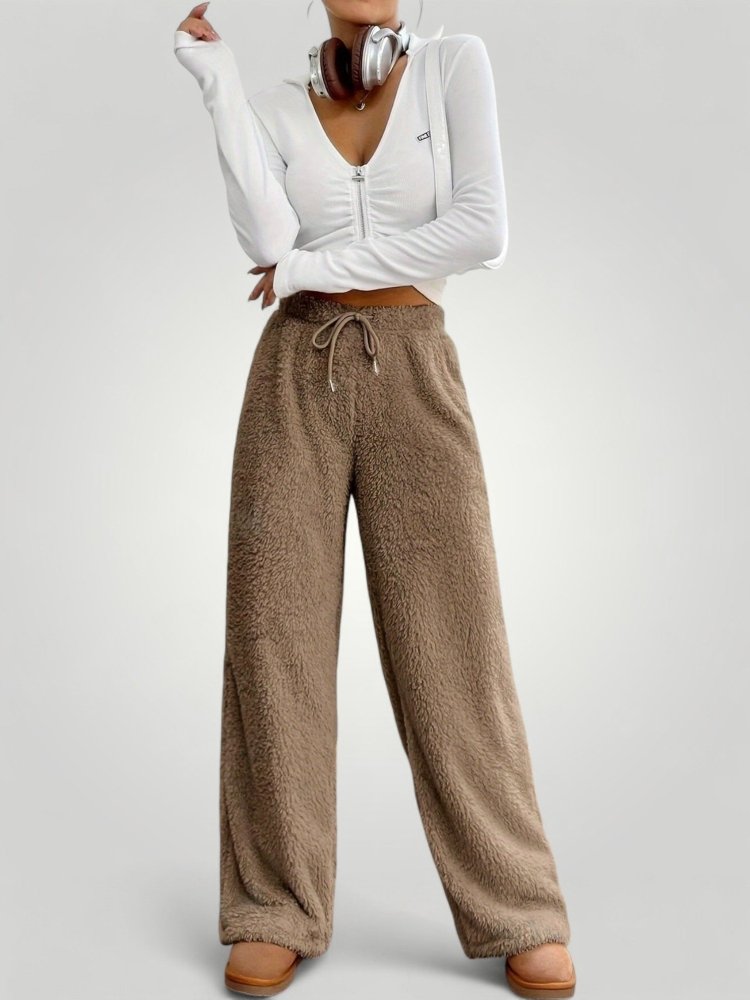 Pantalon Décontracté Femme Large Ajustable Confort 1 - Mode Lumière