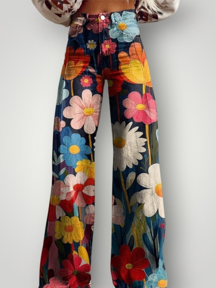 Pantalon Femme Vintage Élégant et Confortable 0