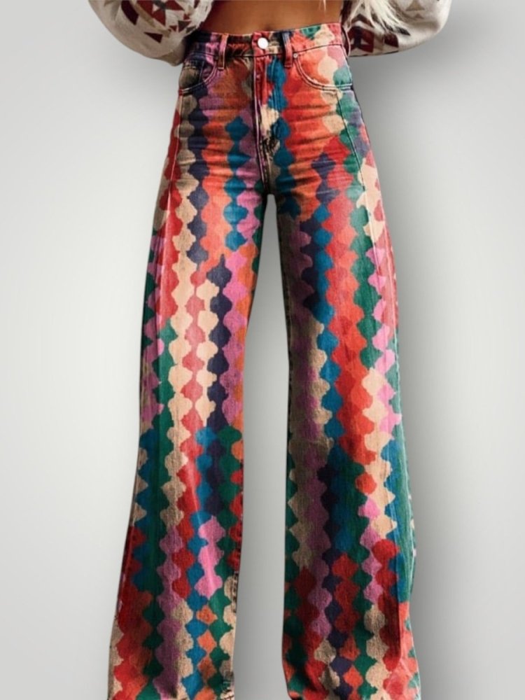 Pantalon Femme Vintage Élégant et Confortable 0